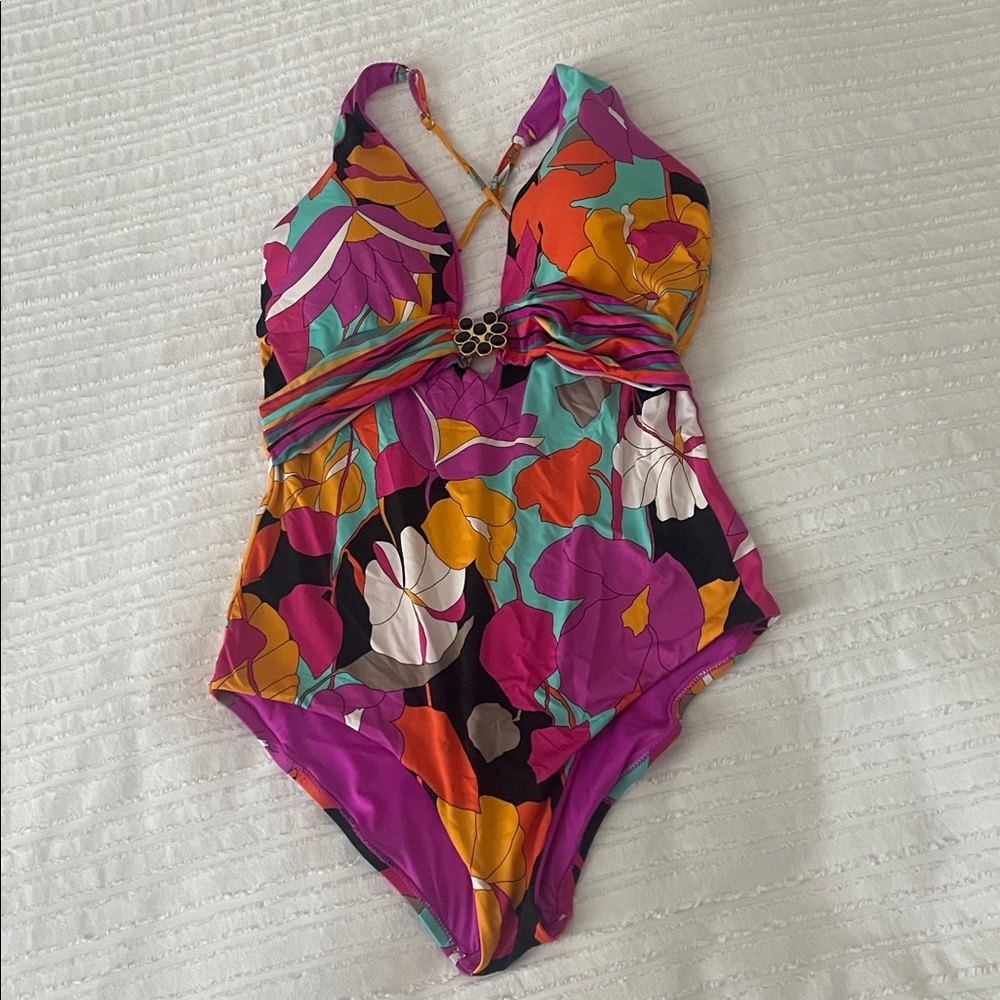 Trina Turk Multicolor Floral One Piece Swimsuit